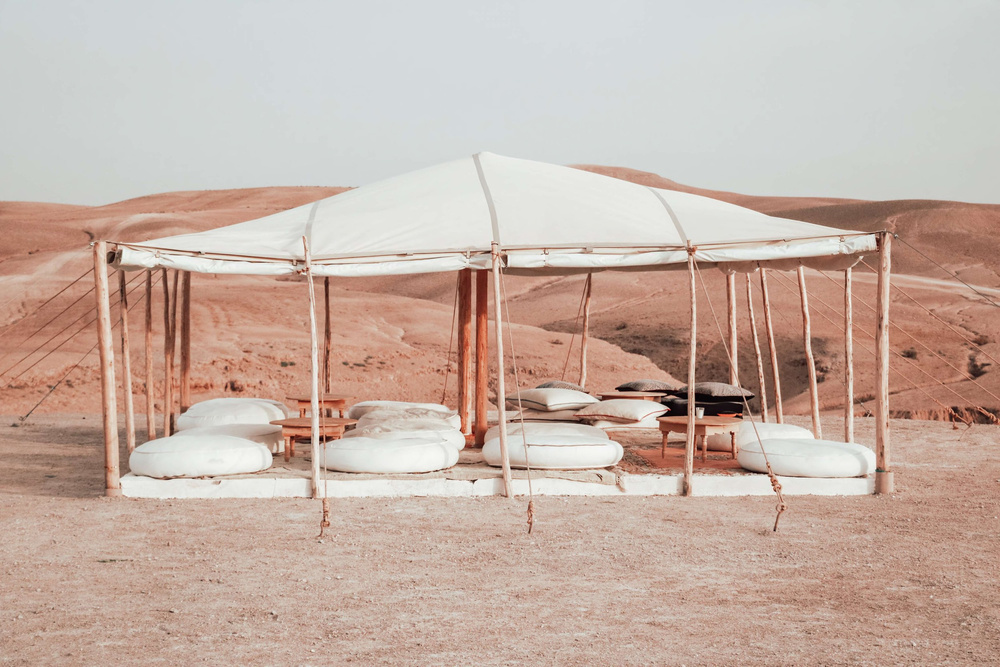Glamping in the Sahara desert
